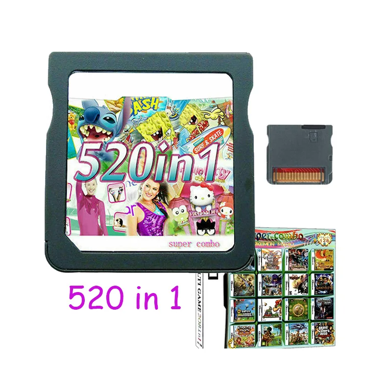 

Racing Album 520 Video Games in 1 Pack Memory Card for Super Combo Cartridge