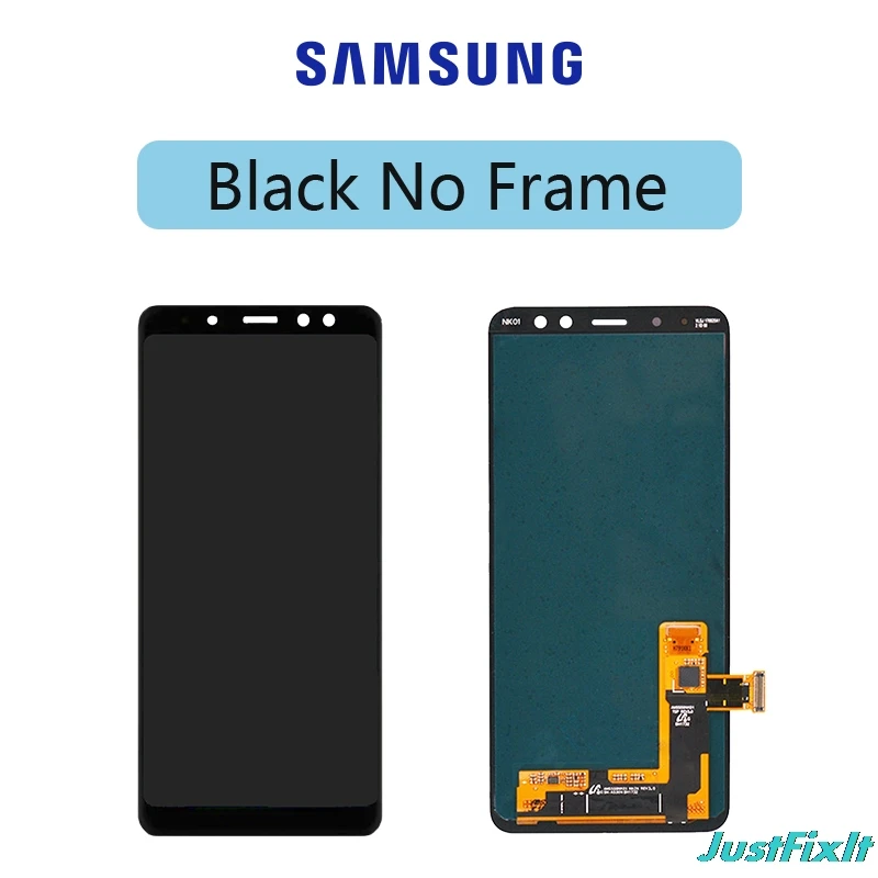 black Супер AMOLED ЖК-экран для SAMSUNG Galaxy A8 Plus A730 A730x ЖК-дисплей сенсорный экран дигитайзер Замена - Цвет: black