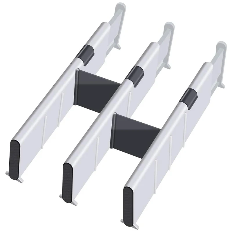 

Adjustable Drawer Dividers Organizers - Expandable Drawer Organization Separators for Kitchen, Dresser, Bedroom,3-Pack