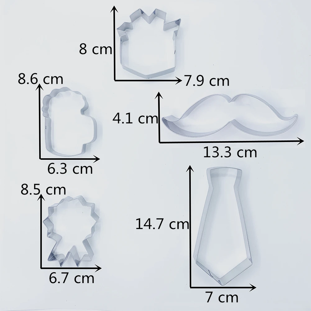 KENIAO День отца 5 предметов Резак для печенья Печенье / Помадка Кондитерские