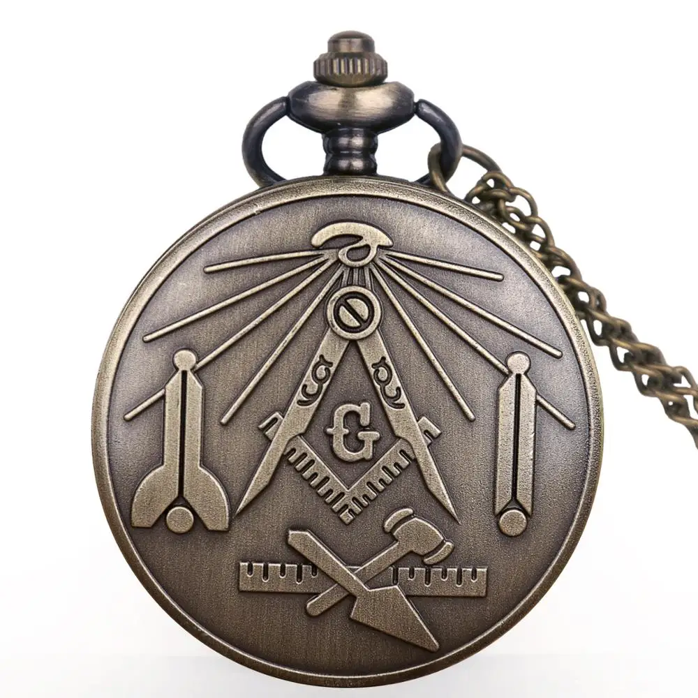 Retro UK Masonic Freemasonry Creativity Pocket Watch mens women best gift new design fob reasonable price | Наручные часы