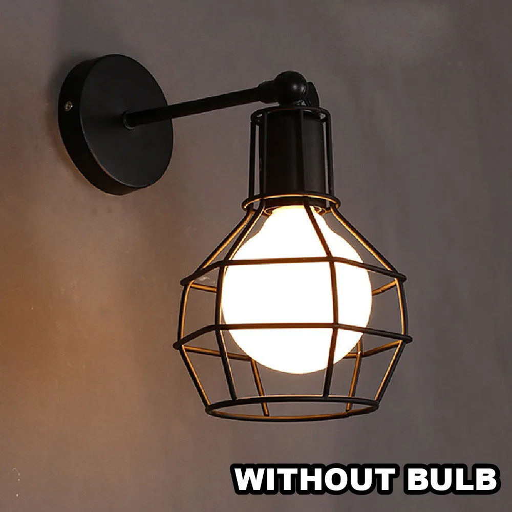 Винтажный промышленный настенный светильник светодиодный абажур в стиле ретро с