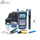 Горячая 6 в 1 волоконный комплект инструментов для работы с оптическим кабелем ftth волоконно-оптический Кливер FC-6S плоскогубцы Миллера для зачистки оптической мощности метр 1 мВт VFL 5 км