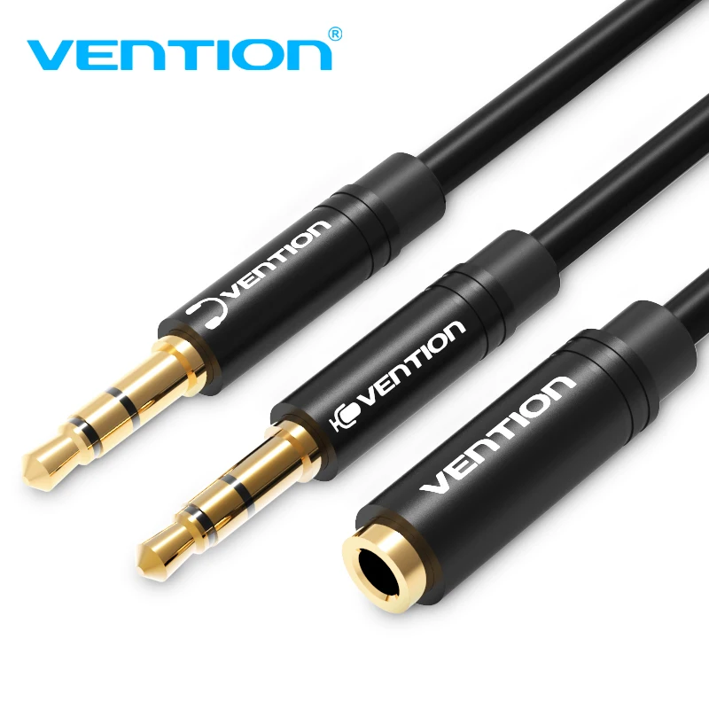 USB кабель Vention со штекером 3 5 мм на 2 штекера мм|female to male|vention 3.5mmmicrophone headphone splitter |