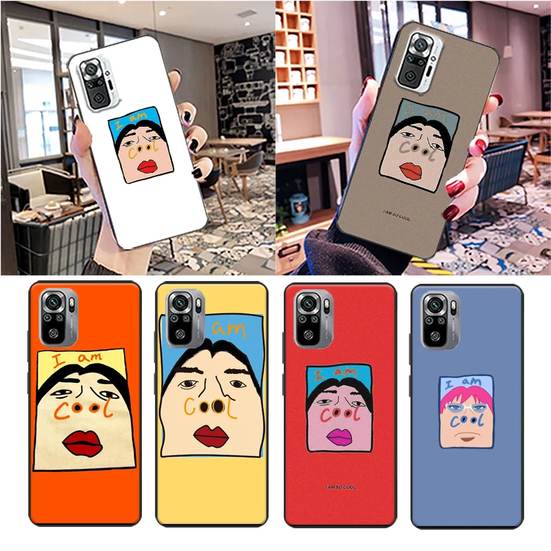 

Funny Nostrils Phone Case For Xiaomi Redmi Note 10 10T 10S Pro MAX 4G 5G 10X Pro Funny Grandma Funda Soft TPU Back Cover