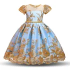 Детское вечервечерние платье с цветочным принтом, на возраст 0-8 лет