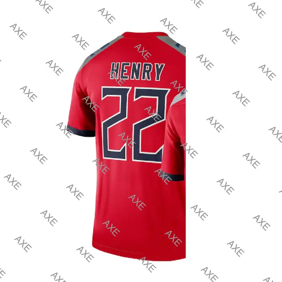 

Новинка, Джерси с вышивкой в виде букв американского футбола, Мужская Джерси в стиле Теннесси Деррик Генри, черный, синий, белый, красный игр...