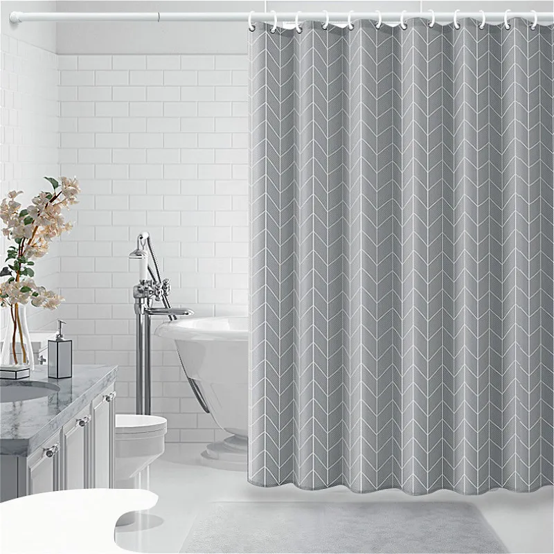 Белая Скандинавская Штора для душа Геометрическая ванны большая утолщенная в