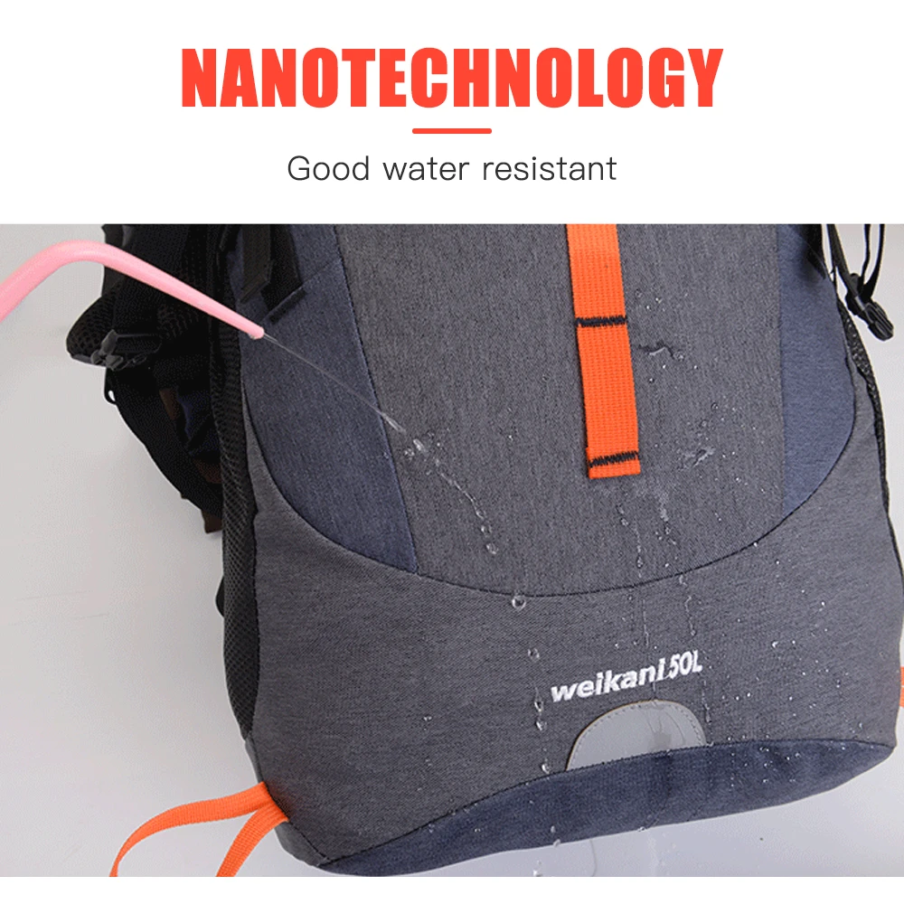 Уличный 50L спортивный рюкзак водонепроницаемый для альпинизма Большой