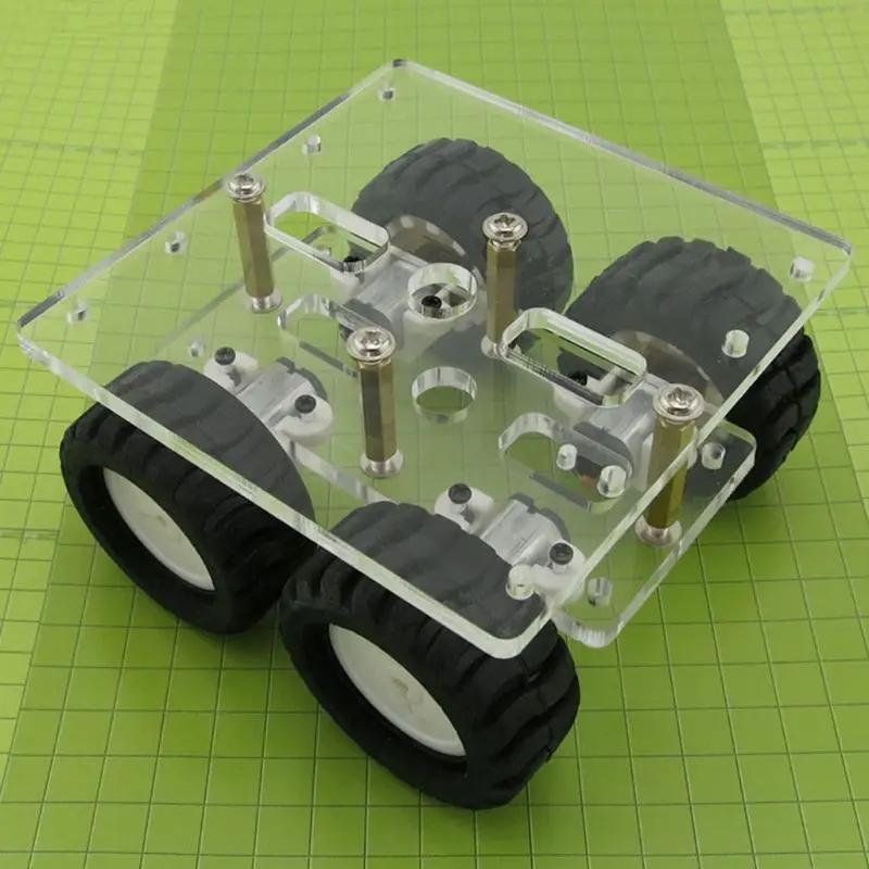 Прозрачный акриловый N20 4WD 2 слоя умный автомобиль шасси робот DIY Набор | Игрушки и