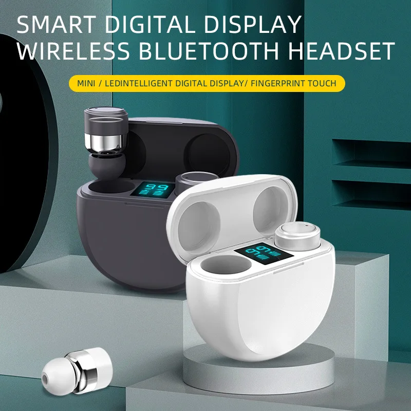 

DGYZZMAX Bluetooth Headphone Wireless TWS Earbuds With Smart Digital Display Mini Size earbuds Long Battery For Xiaomi Oppo