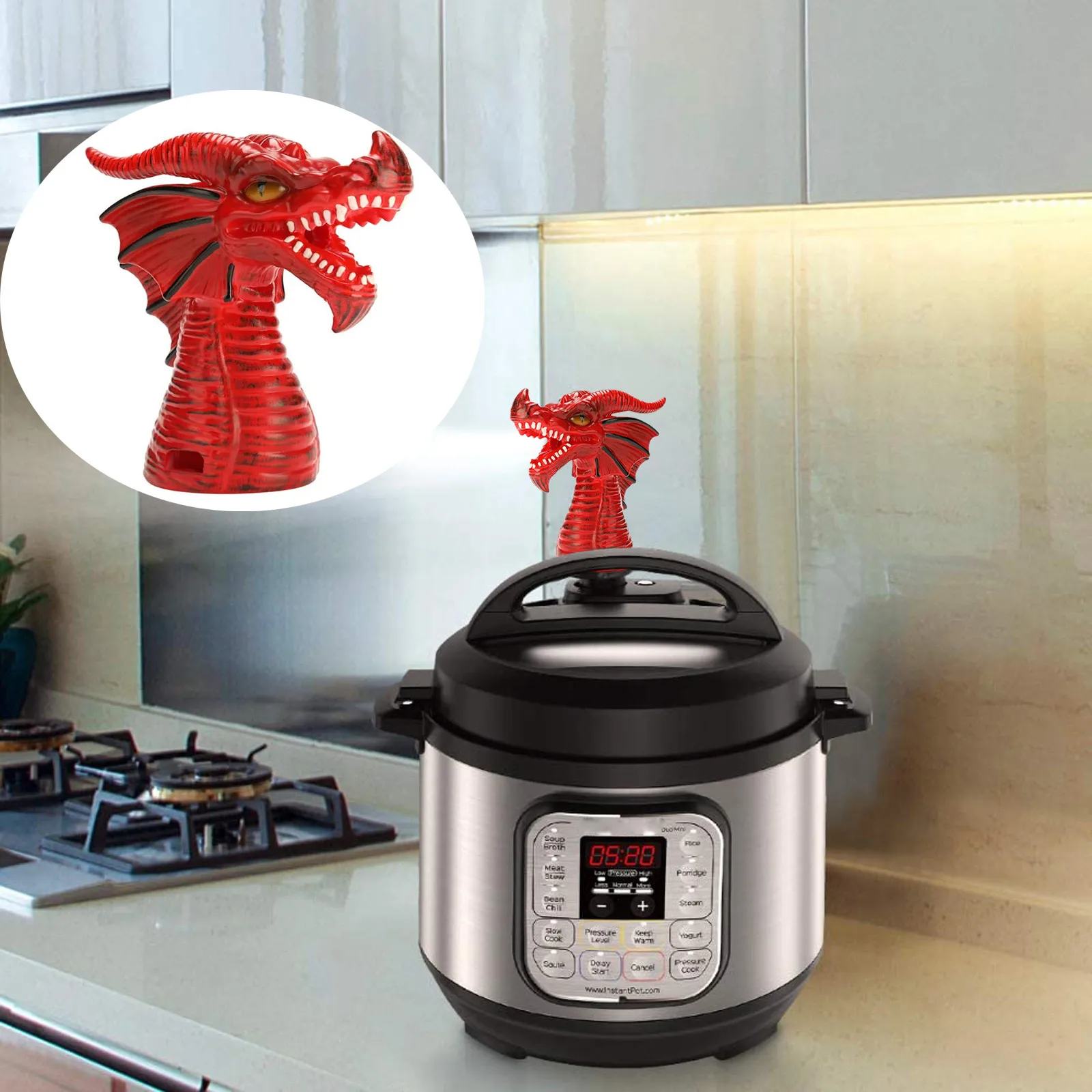 Fire-Breathing Dragon Original Steam Release Steam Diverter for Pot Pressure Dragon pattern Exhaust valve of pressure cooker