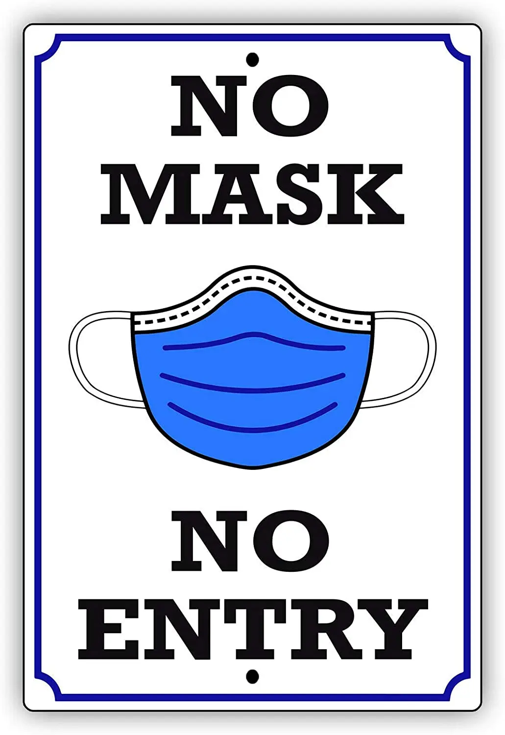 

Предупреждающее предупреждение о отсутствии маски после отпечатков, предупреждение о безопасности, Декор, новинка, Алюминиевый металличес...