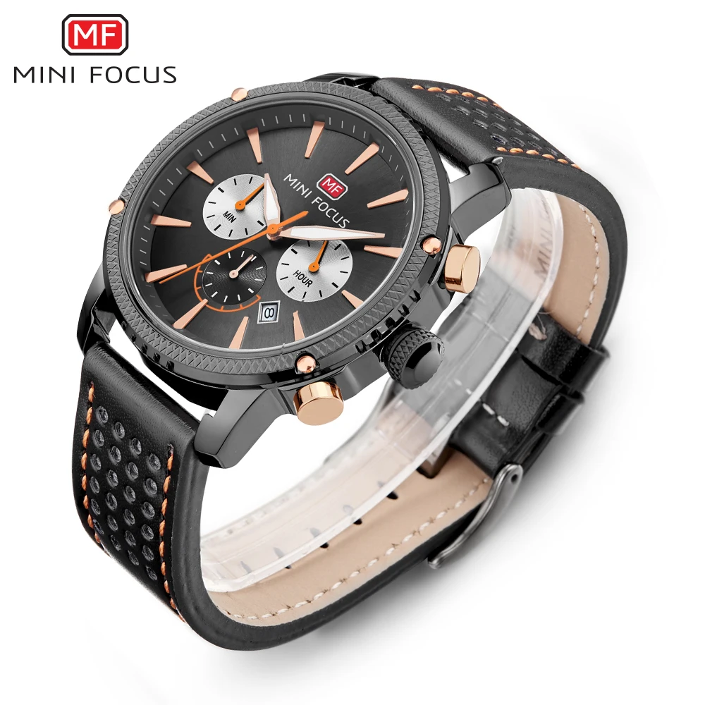 MINIFOCUS брендовые Роскошные модные повседневные мужские умные кварцевые часы с