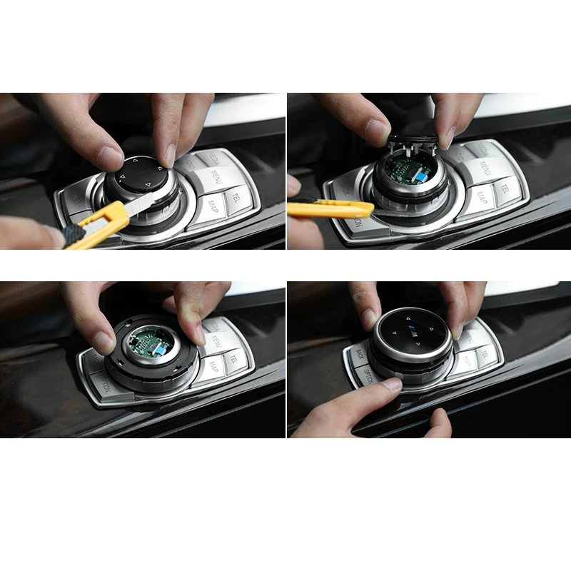 Original iDrive Car Multimedia Buttons Cover M Emblem Stickers for BMW X1 X3 X5 X6 F30 E90 E92 F10 F18 F11 F07 GT F15 F16 F25 | Автомобили