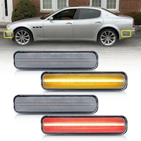 led side marker turn signal light for maserati quattroporte 2004 2009 car bumper driving lamps front amber rear red 4pcs clear