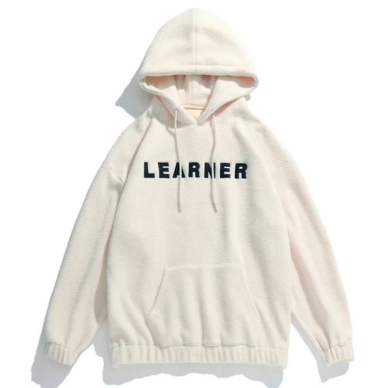 

Мужской флисовый свитер с капюшоном, Куртка С Вышивкой Букв, толстовка для пар, одежда для отдыха, уличная одежда, новинка 2022