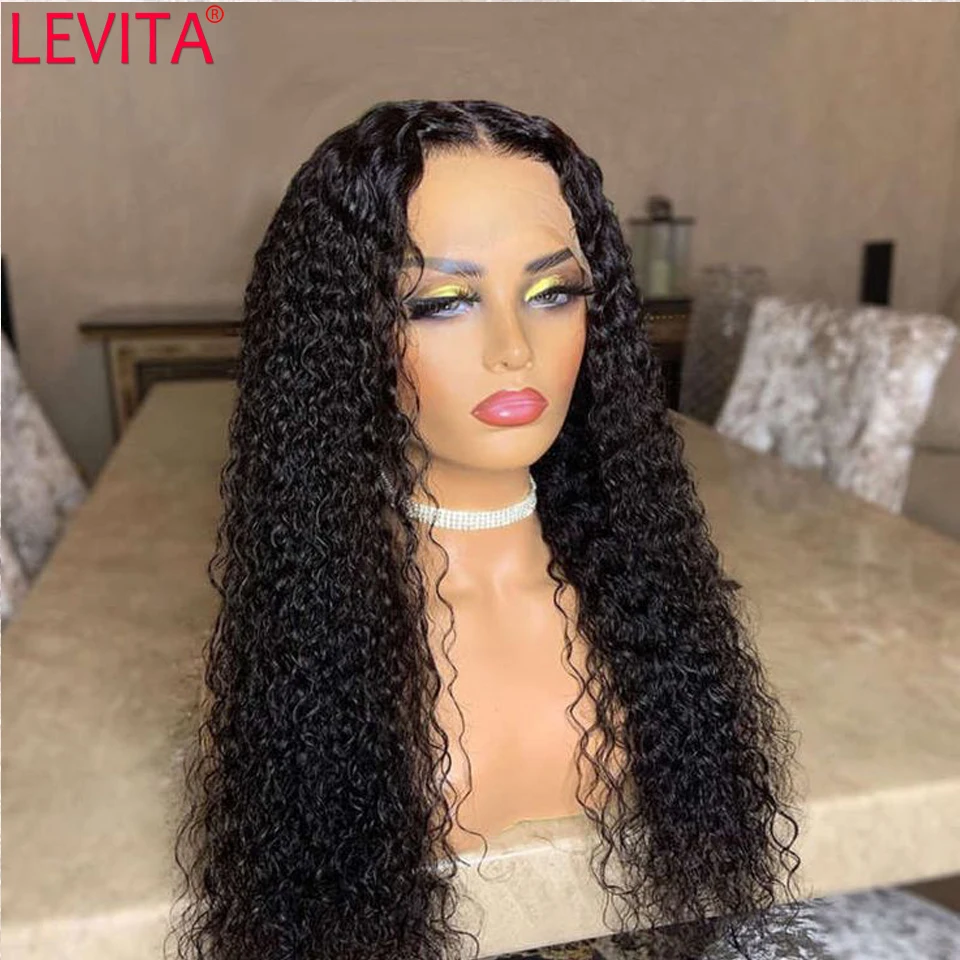 Afro Kinky Curly Lace Front Wig Human Hair Pre Plucked Lace Closure Wig 30 Inch Brazilian Lace Frontal Human Hair Wigs For Women