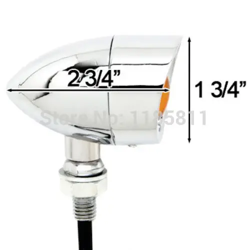 Пара универсальные мотоциклетные хромированные световые указатели поворота для