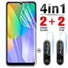 Гидрогелевая пленка 4 в 1 для Huawei Y6P, полная защита экрана из ТПУ для Huawey Y7P, Y8P, Y9A, Y7A 2020, защитная пленка, не стекло