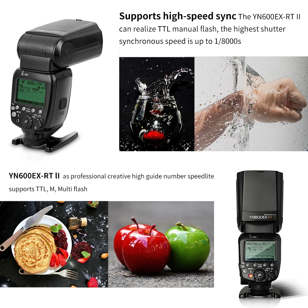 YONGNUO YN600EX RT II TTL Master Flash Speedlite для камеры Canon 2 4G Wireless 1/8000s HSS GN60 Поддержка