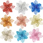 Искусственные цветы для украшения рождественской елки, 9-16 см, 5 шт.