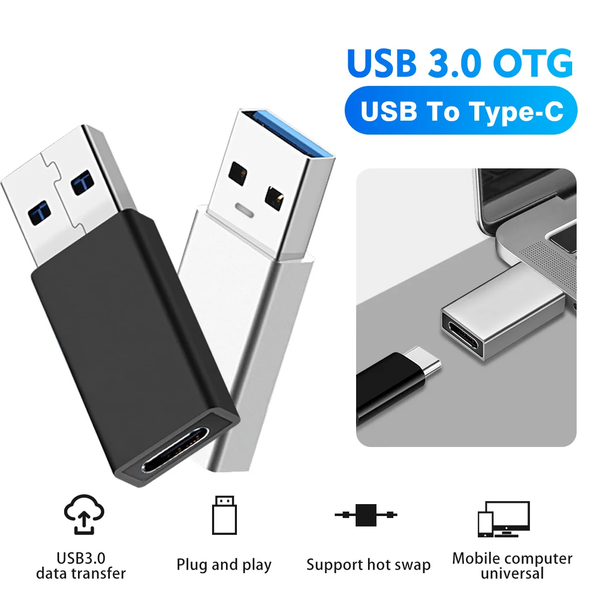 

SeynLi USB Type-C Female To USB 3.0 Male Adapter USBC To USBA Connector Mobile Phone Adapters Converters