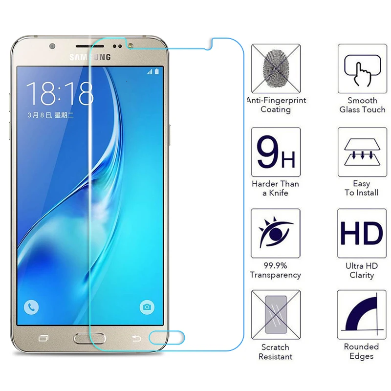 Защитное стекло для Samsung Galaxy A3 A5 A7 2018 A6 A8 Plus закаленное защитное J3 J5 J7 2016 пленка |