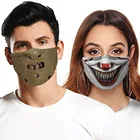 Маски для взрослых на Хэллоуин, забавное средство, украшение для лица зомби, Пылезащитная многоразовая Хлопковая женская мужская ужасная маска для рта