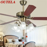 outela ceiling fan light large 52 inch lamp with remote control modern simple led for home living room