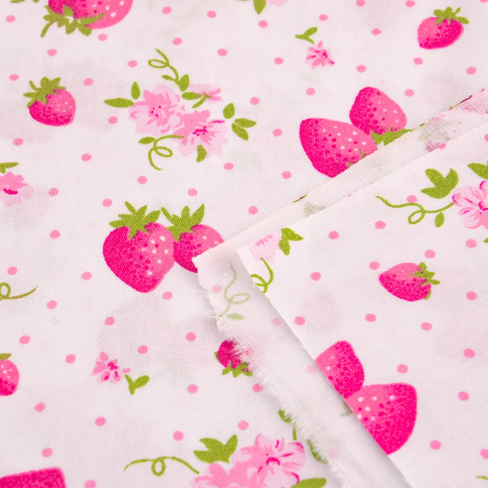 Teramila Красный Фруктовый принт хлопок Лоскутная Ткань Высокое качество для шитья