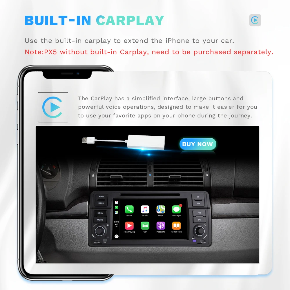 $119.46 Android 11 4GB 64GB Car DVD Player For BMW 3 Series E46 Multimedia M3 318/320/325/330/335 1998-2005 GPS Navigation 4GB
