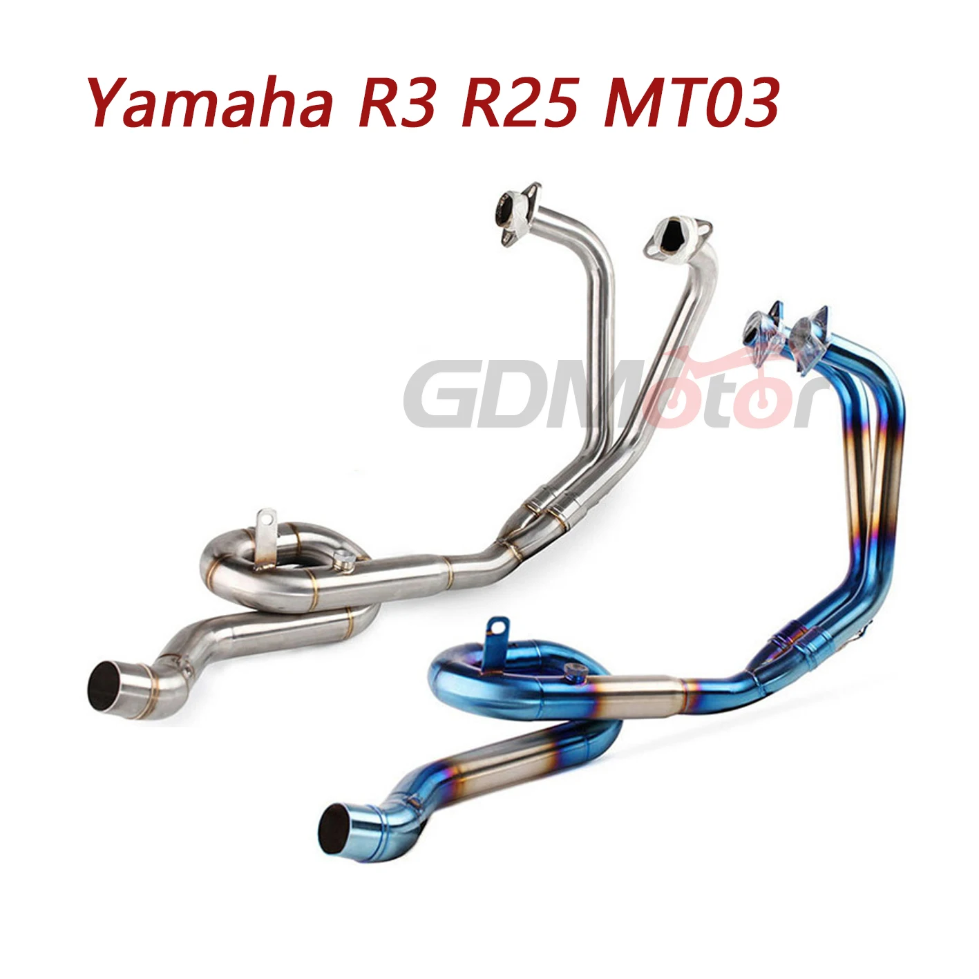 

GD motor Exhaust For Yamaha R3 Elbow YZF-R3 Downpipe R25 Front Headers MT03 Exhaust Muffler Slip on 2016-2019