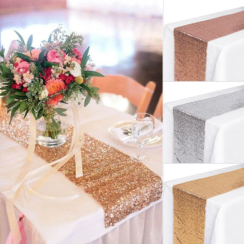 

30x180cm Colorful Sequin Table Runner For Party Tablecloth Weddings Table Cloth Table Cover Decoration Tables Runners