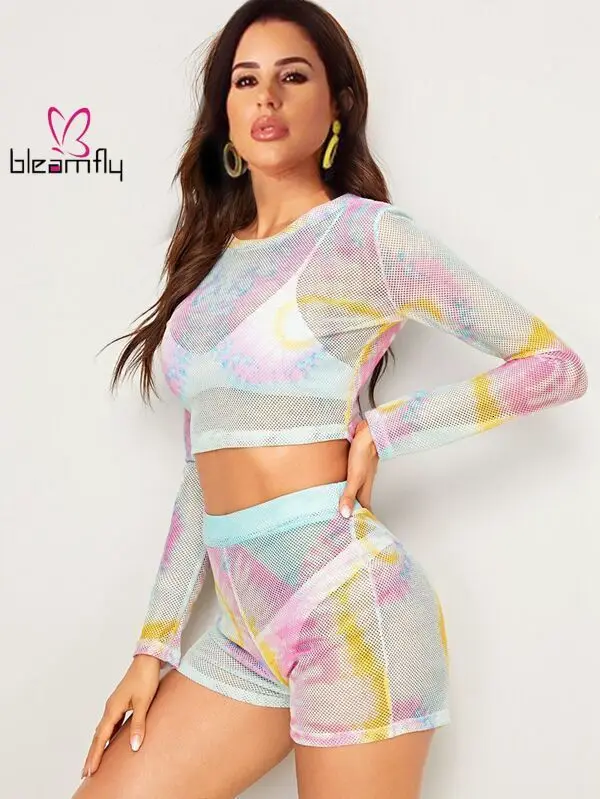 Новинка женский летний костюм из двух предметов: футболка с длинным рукавом и