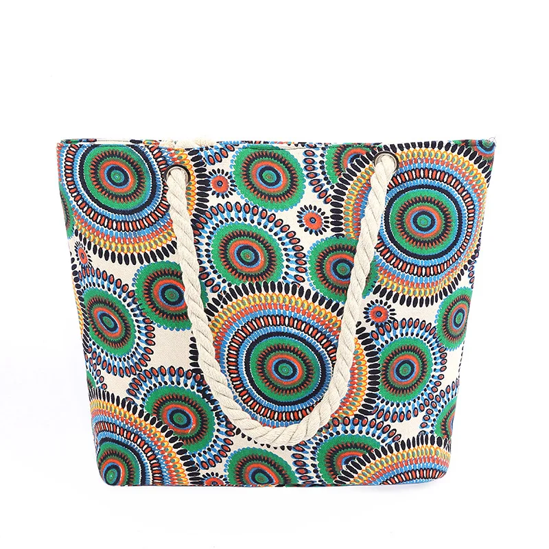 Новая модная трендовая сумка Холщовая Сумка с принтом в полоску вместительная на