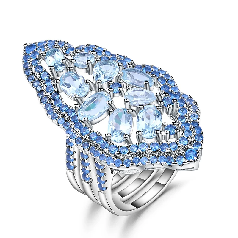

Natural Topaz Rococo Vintage Palace Luxury Bright Ring 210331-12