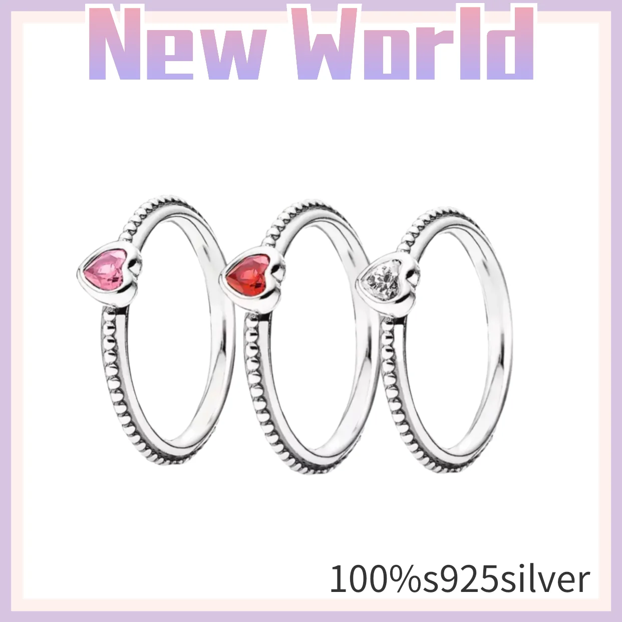 

Hot style 100%925 Silver pandora Charm Ring Pandodiy Crystal Ring is a custom personalized gift for women on anniversary