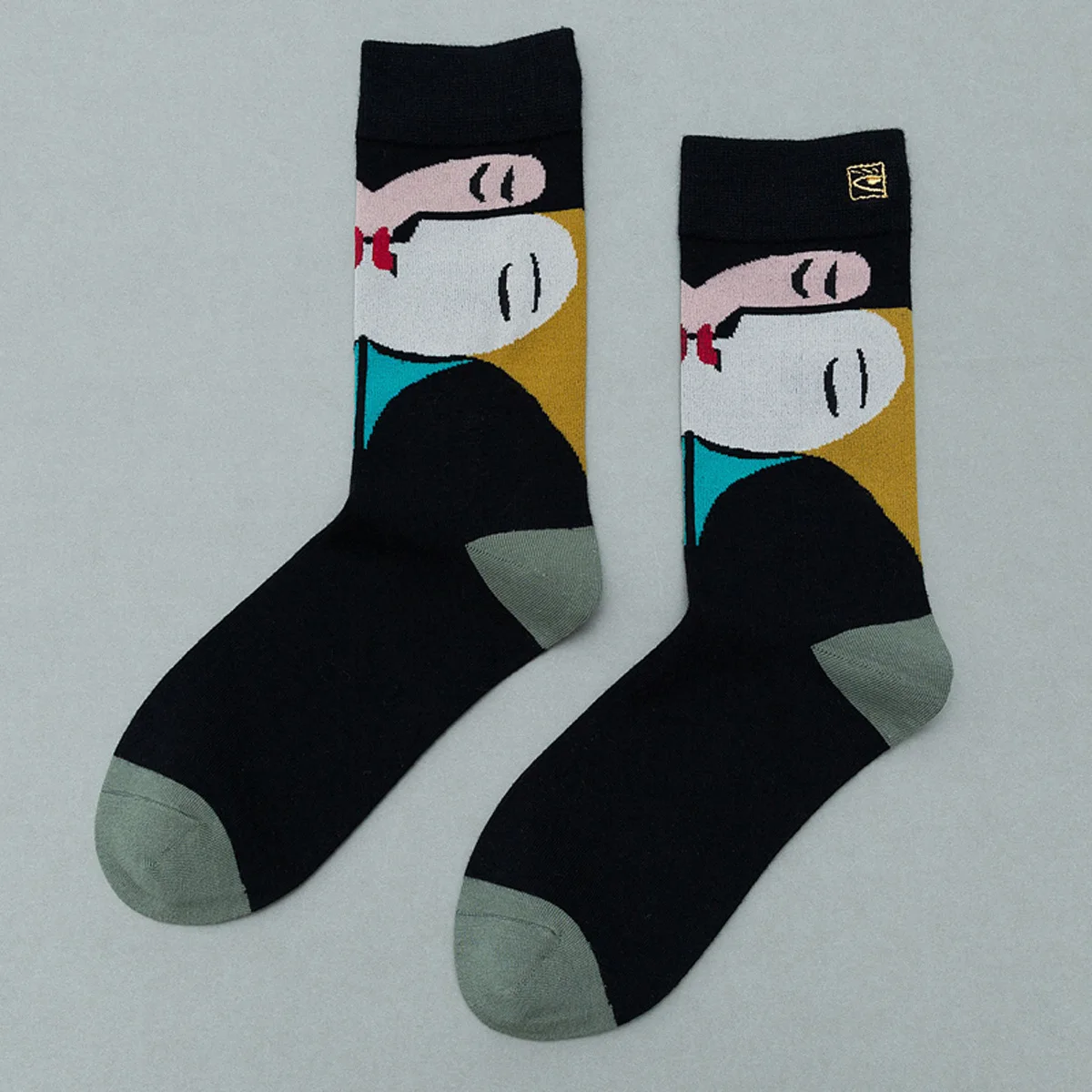 2021 Women's Tube Trendy Socks Street Japanese and Korean Version of Pure Cotton Art Creative Trend | Женская одежда