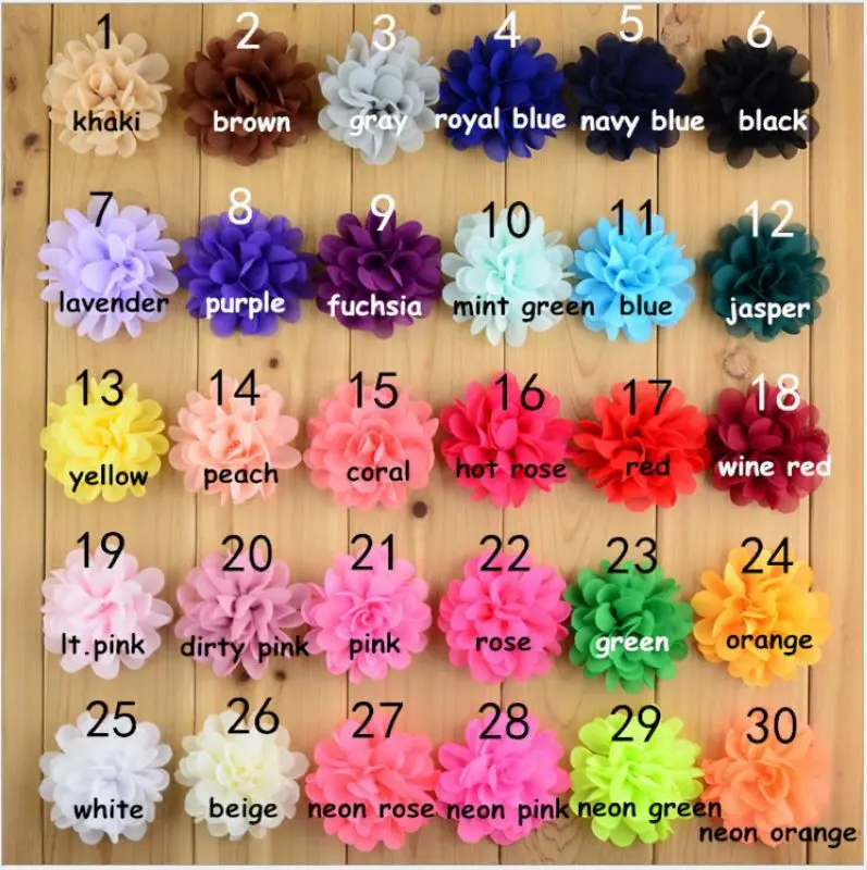 

DHK 7CM 5pcs/lot Free shipping Chiffon flowers fabric trimming Garment accessories DIY headwear flowers fashion decoration E1457