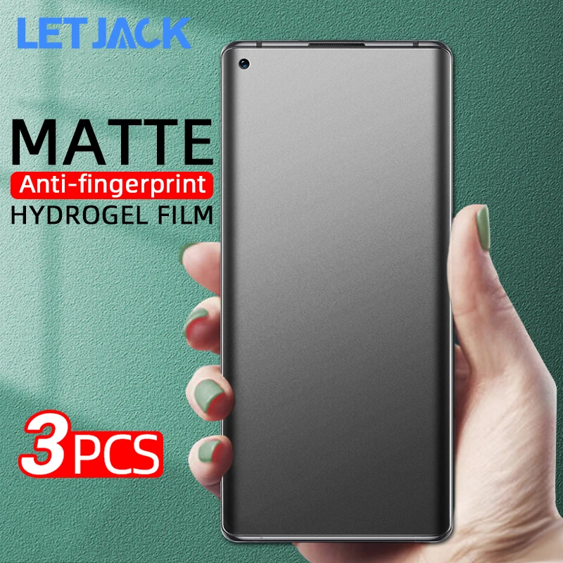 

1-3Pcs No Fingerprint Matte Hydrogel Film for OPPO Reno 6 5 4 3 Pro Find X3 X2 Neo Realme GT2 8 7 X7 Pro Ultra Screen Protector