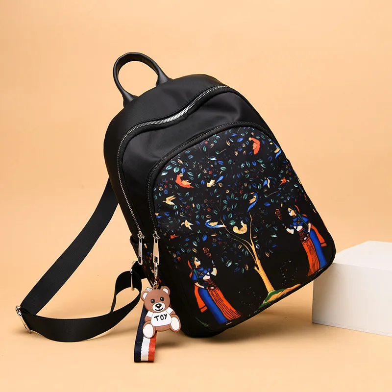 Женский рюкзак новинка 2019 волнистый Национальный большая вместительность ткань