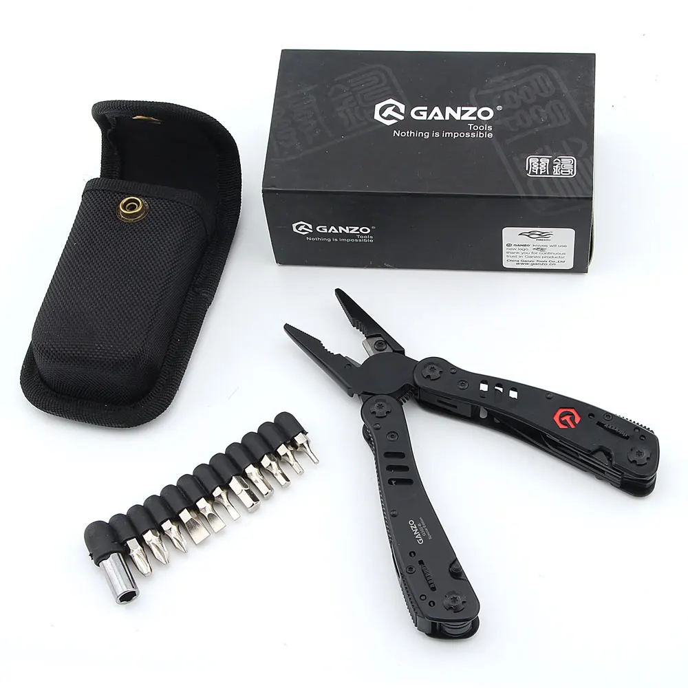 GANZO G302B G302H Multi Tool Folding Pliers Survival with Scissor Screwdriver Bit Wood SAW Awl Knife for Outdoor Camping | Инструменты