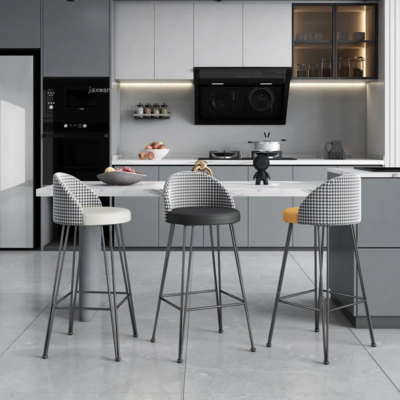 Скандинавская спинка для гостиной ресторана барные стулья простой современный