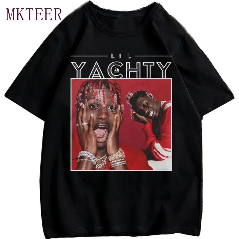 

Lil Yachty New Printed Cotton Short-Sleeved T-shirts Hip-Hop Summer Men T Shirt Streetwear Tops Casual Aesthetic Male Tee Shirts