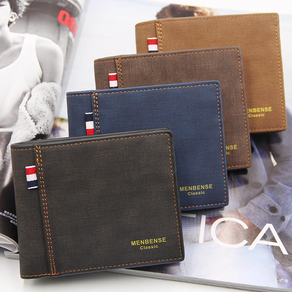 Повседневный деловой мужской кошелек короткий Чехол для карт мужские кошельки
