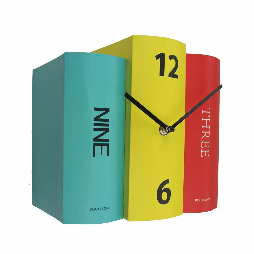 

direct selling modern creative environmental protection Book clock decoration living room wall clock bedroom clock quartz clock