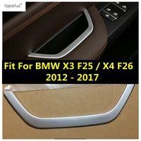 lapetus accessories for bmw x3 f25 x4 f26 2012 2017 matte style inner car door armrest frame molding cover kit trim 1 pcs
