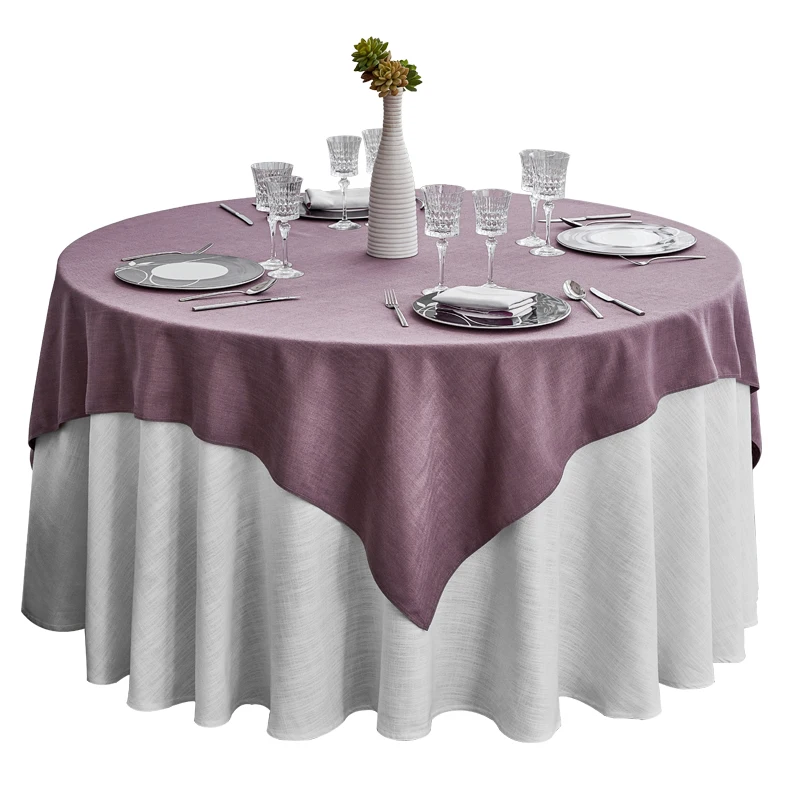 

hotel tablecloth big round table restaurant tablecloth simple tablecloth banquet Cotton Linen Tablecloth