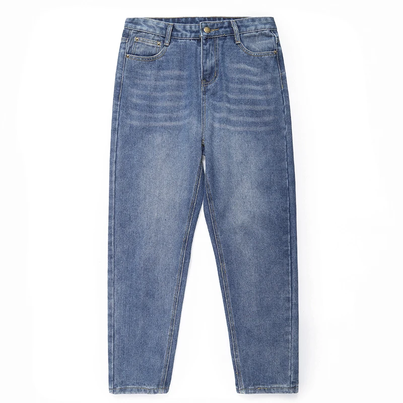

2021 Spring's new film straight jeans women of han edition student high waist loose torre pants dress